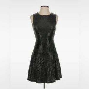 Francesca's Black Sequin Tank Evening Dress Size Medium